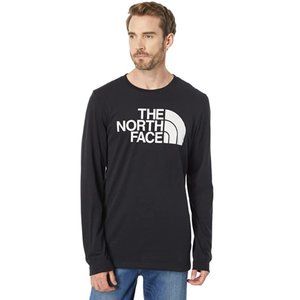 THE NORTH FACE Men's Half Dome Long Sleeve Tee TNF Size S Black/Vintage White